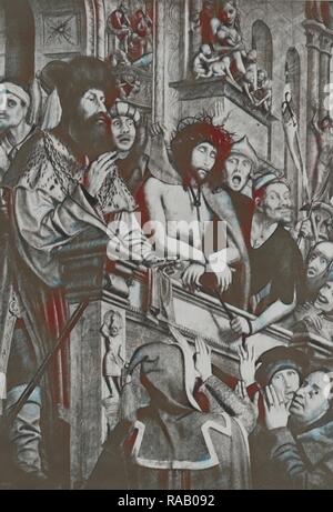 Pilatus Christus den Leuten zeigen "Ostentatio Christi. Neuerfundene durch Gibon. Klassische Kunst mit einem modernen Touch neuerfundene Stockfoto