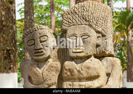 Skulpturen im Parque Vargas von der Hafenstadt Porto Limon Costa Rica Stockfoto