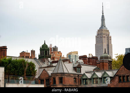 Nahaufnahme der einige alte Gebäude in Manhattan, New York City, USA. Stockfoto