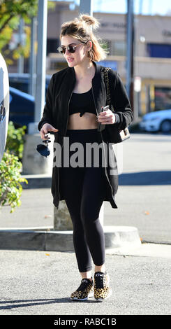 Lucy Hale nach dem Training mit: Lucy Hale Wo: Los Angeles, Kalifornien, Vereinigte Staaten, wenn: 02 Dez 2018 Credit: WENN.com Stockfoto