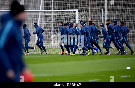 Berlin, Deutschland. 03 Jan, 2019. Die Spieler trainieren während der Ausbildung Beginn der Hertha BSC-Team. Quelle: Britta Pedersen/dpa-Zentralbild/dpa/Alamy leben Nachrichten Stockfoto