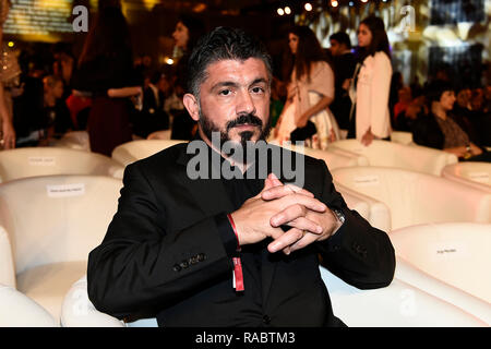 Dubai, VAE. 3. Januar, 2019. Sport Fußball Globe Award 2019 - Decima Edizione. Nella Foto: Gattuso foto Fabio Ferrari/LaPresse Januar 03, 2019 Dubai (Unated arabischen Emirat) Sport Fußball Globe Award 10. Ausgabe. In der Pic: Gattuso Credit: LaPresse/Alamy leben Nachrichten Stockfoto