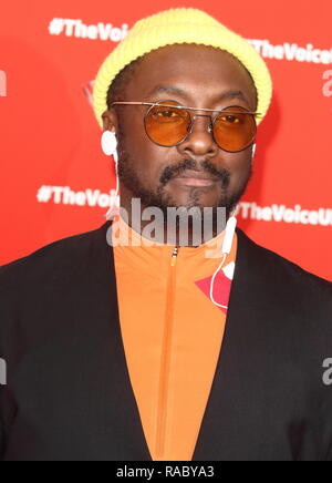 London, Großbritannien. 3 Jan, 2019. Will.i.am von der Stimme UK-TV-Show starten in W Hotel, Leicester Square. Credit: Keith Mayhew/SOPA Images/ZUMA Draht/Alamy leben Nachrichten Stockfoto