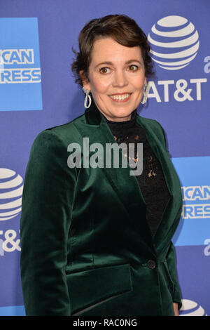 Palm Springs, Kalifornien, USA. 3. Januar, 2019. Olivia Colman am 2019 Palm Springs International Film Festival ausgezeichnet. Bild: Paul Smith/Featureflash Credit: Paul Smith/Alamy leben Nachrichten Stockfoto
