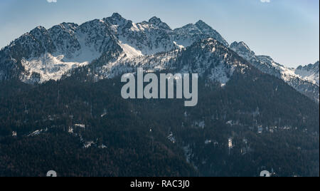 Panorama der italienischen Alpen schneebedeckte Berge Brenta Dolomiten - Dolomiti di Brenta, Trentino-Alto Adige, Trento südlichen Rhb Alp, Italien Stockfoto