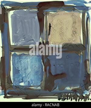 Susan Szikra, abstrakten Expressionismus. Schattierungen von Blau, poetischen Geist, eine Reise durch die Farbe. Neuerfundene Stockfoto