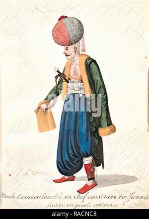 Bach - karakullukchu caracoulouctri [bash], ou Küchenchef cuisinier des jannissaires en Grand Kostüm. [42], Mahmud II Neuerfundene Stockfoto