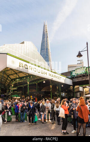 Der Shard vom Borough Market, Southwark, London, England, Vereinigtes Königreich, Europa Stockfoto