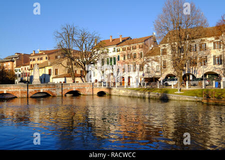 Riviera Garibaldi, Sile, Treviso, Venetien, Italien, Europa Stockfoto