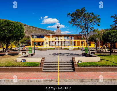 Äquatorlinie, Ciudad Mitad del Mundo" (Mitte der Welt), in der Provinz Pichincha, Ecuador, Südamerika Stockfoto