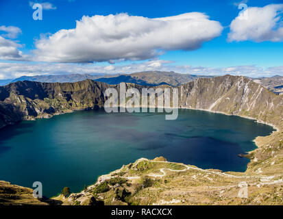 See Quilotoa, Provinz Cotopaxi, Ecuador, Südamerika Stockfoto