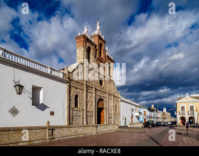 San Pedro Kathedrale, Maldonado Park, Riobamba, Provinz Chimborazo, Ecuador, Südamerika Stockfoto