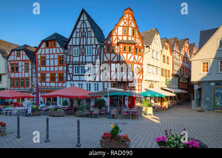 Fachwerkhäuser in Bischofsplatz, Limburg (Balduinstein), Hessen, Deutschland, Europa Stockfoto