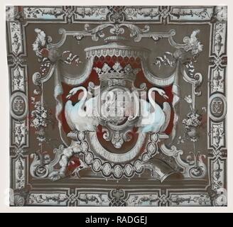 Chancellerie portière mit dem Wappen der Familie Greder von Solothurn, Switzerlan. Neuerfundene durch Gibon. Klassische Kunst neuerfundene Stockfoto