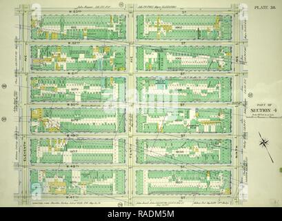 Platte 38, Teil von Abschnitt 4: von W. 53rd Street, 9. Avenue, W. 47th Street und Elften Avenue begrenzt. Neuerfundene Stockfoto