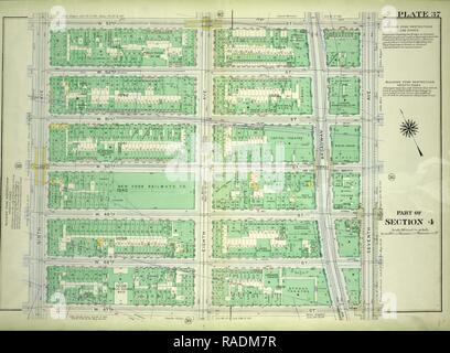 Platte 37, Teil von Abschnitt 4: von W. 53rd Street und Seventh Avenue, W. 47th Street und 9. Avenue begrenzt. Neuerfundene Stockfoto