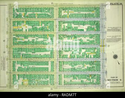 Platte 38, Teil von Abschnitt 4: von W. 53rd Street, 9. Avenue, W. 47th Street und Elften Avenue begrenzt. Neuerfundene Stockfoto