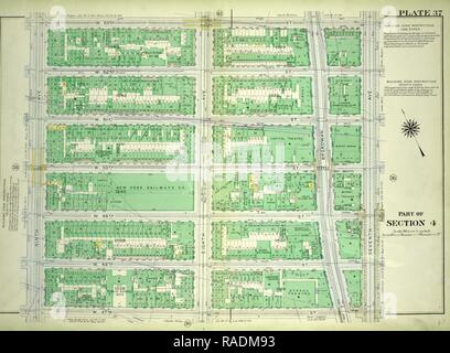 Platte 37, Teil von Abschnitt 4: von W. 53rd Street und Seventh Avenue, W. 47th Street und 9. Avenue begrenzt. Neuerfundene Stockfoto