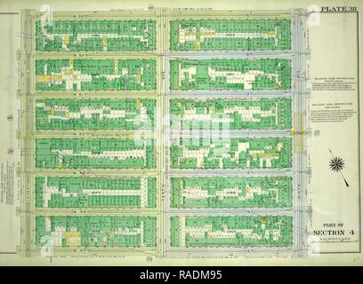 Platte 38, Teil von Abschnitt 4: von W. 53rd Street, 9. Avenue, W. 47th Street und Elften Avenue begrenzt. Neuerfundene Stockfoto