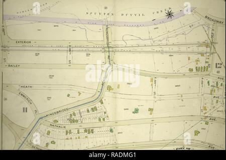 Doppelzimmer Seite Platte Nr. 33, Teil der Station 24, Abschnitte 11 und 12. Von Broadway, E. 230ste Straße, Bailey Avenue Bounded neuerfundene Stockfoto