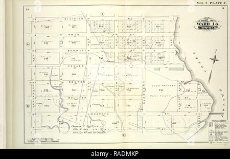 Vol. 2. Platte, C. Karte durch Abteilung Pl., Newtown Creek, Orient St., vandervoort Ave. gebunden, einschließlich Amos St., Bennett neuerfundene Stockfoto