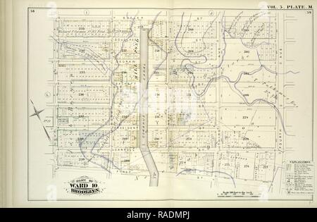 Vol. 5. Platte, M. Karte gebunden von Butler St., 4. Ave., St., Hoyt St., einschließlich Douglass St., degraw St neuerfundene Stockfoto