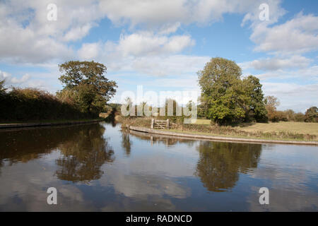 Canal Basin auf der Montgomery Kanal in der Nähe von Lower Frankton Ellesmere Shropshire England Stockfoto