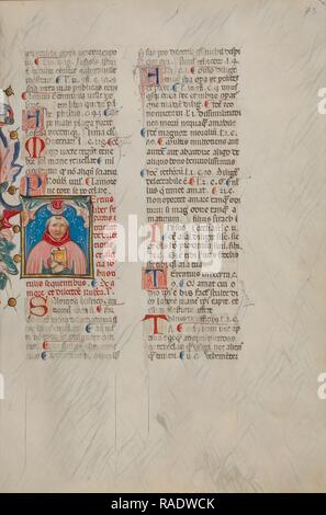 Erste T: Büste Porträt einer Bald-Headed Man, Cristoforo Cortese (Italienisch, aktive Venedig, Italien 1390 - 1445), Venedig neuerfundene Stockfoto