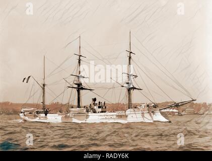 Hussard, französische Schiff, Hussard (Schiff), staatliche Schiffe, Französisch, 189. Neuerfundene durch Gibon. Klassische Kunst mit einem modernen Neuerfundene Stockfoto