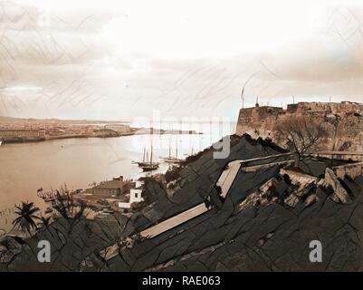 Cabanas, La Punta, und Mund von Harbour, Havanna, Punta (Havanna, Kuba), Castillo de San Carlos de La Cabaña (Havanna neuerfundene Stockfoto