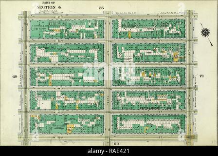 Platte70: von W. 47th Street, 9. Avenue, W. 42nd Street begrenzt und Elfte Avenue. Neuerfundene durch Gibon. Klassische neuerfundene Stockfoto