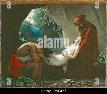 Beerdigung von Atala, nach Anne-Louis Girodet de Roucy-Trioson (Französisch, 1767 - 1824), nach 1808, Öl auf Leinwand, 50,5 Neuerfundene Stockfoto