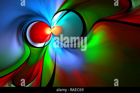 Hellen künstlerischen spritzt. Abstrakte Bewegung Farbe Textur. Moderne futuristischen Muster. Multicolor swirl Hintergrund. Fraktale splash Artwork für Kreative g Stockfoto