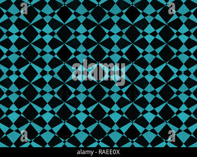 Abstrakte schwarz und Blau texturiert geometrische Muster Hintergrund Stockfoto