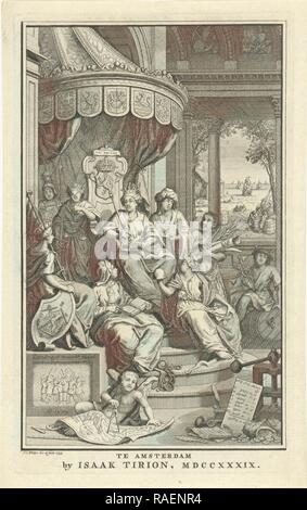 Allegorie der niederländischen Republik, Jan Caspar Philips, 173. Neuerfundene durch Gibon. Klassische Kunst mit einem modernen Touch neuerfundene Stockfoto