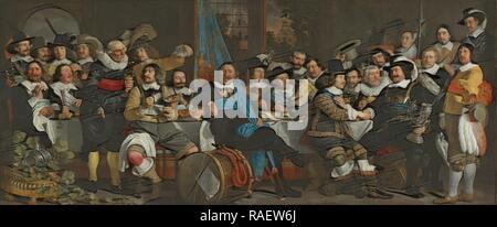 Bankett an der Armbrustschützen Gilde in der Feier des Vertrags von Münster, Emanuel de Witte, 164 Neuerfundene Stockfoto