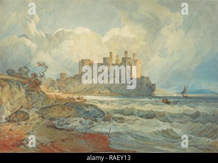 Conway Castle, North Wales, Joseph Mallord William Turner (British, 1775 - 1851), 1798, Aquarell- und Gummi arabicum Neuerfundene Stockfoto