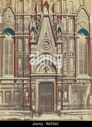 Kirche Fassade, Fratelli Alinari (Italienisch, gegründet 1852), Florenz, Italien, 1850, Eiweiß Silber drucken. Neuerfundene Stockfoto