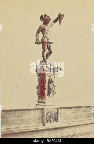 Perseus von Benvenuto Cellini, Fratelli Alinari (Italienisch, gegründet 1852), Florenz, Italien, 1850, Eiweiß Silber drucken Neuerfundene Stockfoto