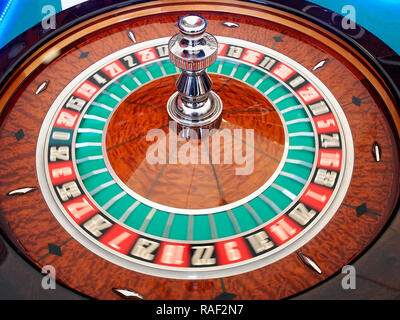 Roulette Rad in Aktion Stockfoto