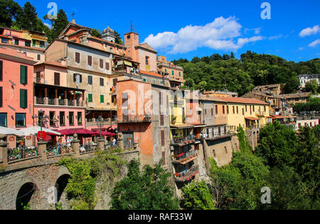 Anzeigen von Nemi, Rom Provinz Latium, Italien Stockfoto