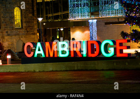 Cambridge (Galt) Ontario Kanada. Festliche Weihnachtsdekoration in Cambridge City Hall Stockfoto