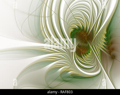 Wunderschöne fraktale Blumenkunst. Computer generierten Grafiken. Abstrakt floral Fractal-hintergrund für Kunstprojekte Stockfoto