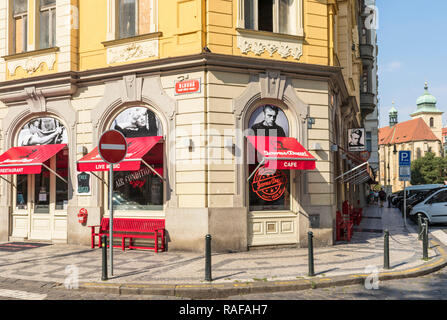 Prag Prag 50 James Dean's Style Diner serviert Burger, Steaks, american style in Prag in der Tschechischen Republik Europa Stockfoto