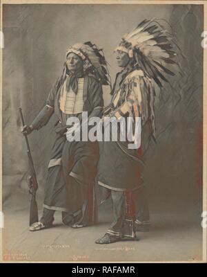 Chief geht an Krieg und Chief Hollow Horn Bear, Sioux, Adolph F. Muhr (Amerikanische, gestorben 1913), Frank A. Rinehart (Neuerfundene Stockfoto