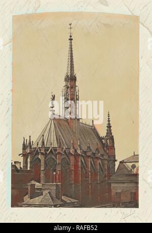 La Sainte Chapelle, Paris, Bisson Frères (Französisch, aktiv 1840 - 1864), Paris, Frankreich, ca. 1854 - 1864, Eiklar neuerfundene Stockfoto