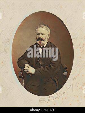 Portrait von Victor Hugo, Étienne Carjat (Französisch, 1828 - 1906), Paris, Frankreich, 1862, Woodburytype, 25,1 x 18,4 cm (9 7 Neuerfundene Stockfoto