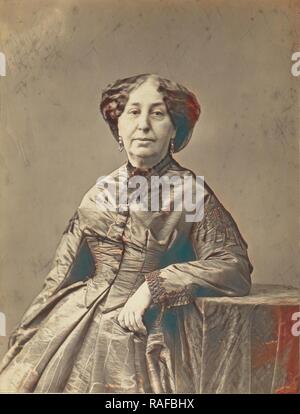 George Sand, Gaspard Felix Tournachon Nadar (Französisch, 1820 - 1910), ca. 1865, Eiweiß Silber drucken. Neuerfundene Stockfoto