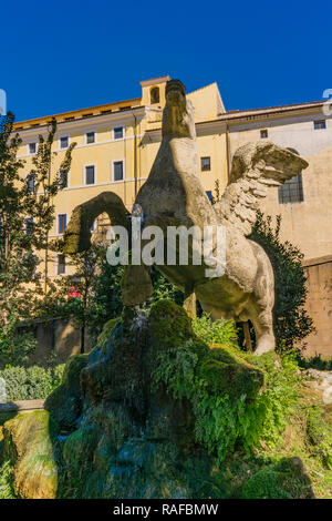 Brunnen von Pegasus in der Villa d'Este in Tivoli, Italien