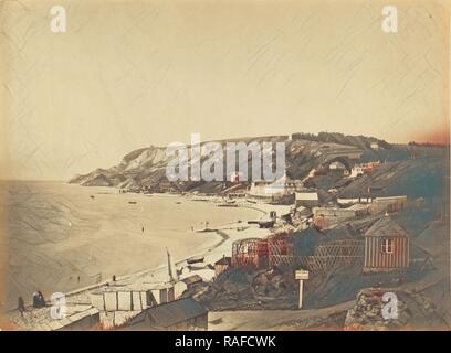 Le Havre, la Plage vers Le Havre et le Cap de le Heve, Gustave Le Gray (Französisch, 1820-1884), Le Havre, Frankreich neuerfundene Stockfoto